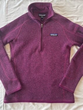 Patagonia Women's Better Sweater 1/4-Zip Fleece Pullover Purple Granola Hiking